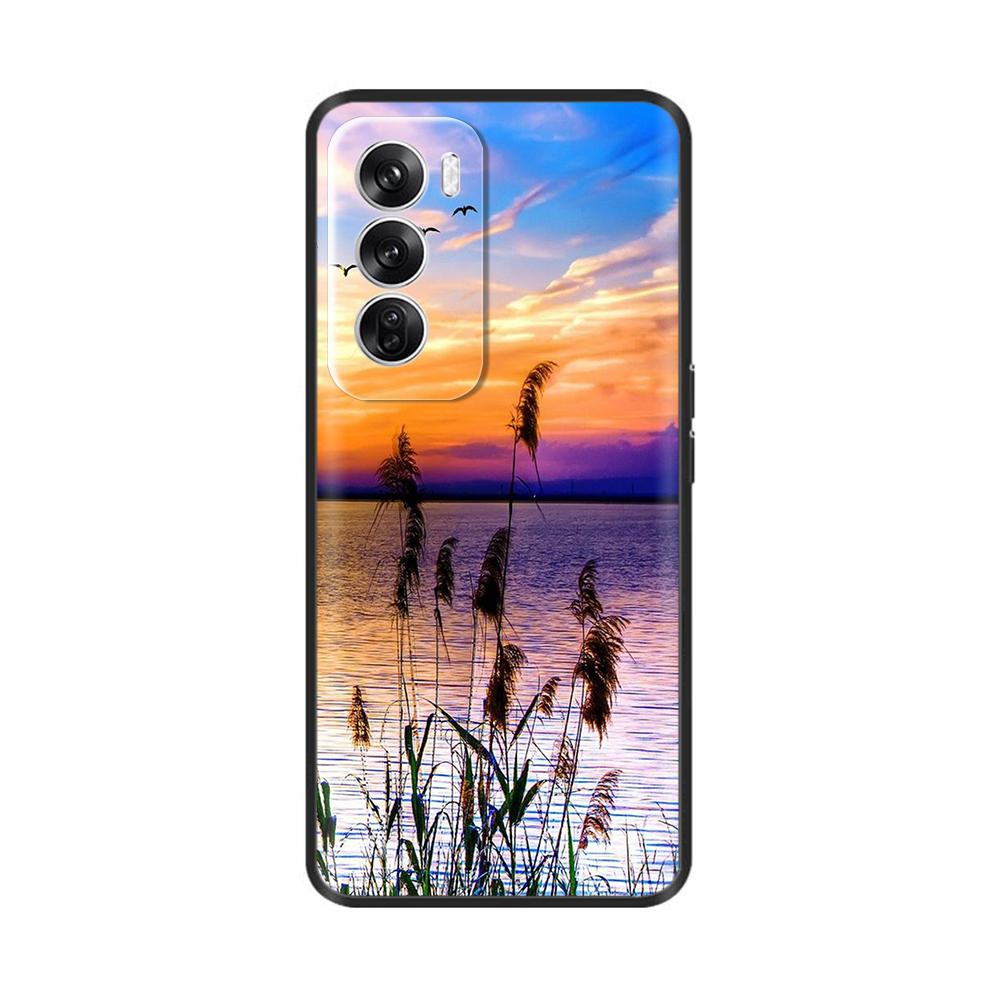For OPPO Reno12 Reno 12 Pro 12Pro Case Silicon Phone Back Cover for OPPO Reno 12 Cases Reno12 Pro Soft Black Bumper Coque Para