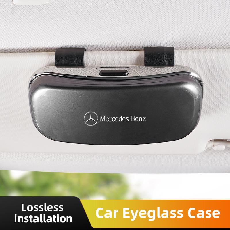 UKY5 1Pcs Car Visor Glasses Box Auto Sunglasses Storage Box For Mercedes Benz AMG GLBGLC W203 W206 W220 W205 W211 W212 W201 W210 W168