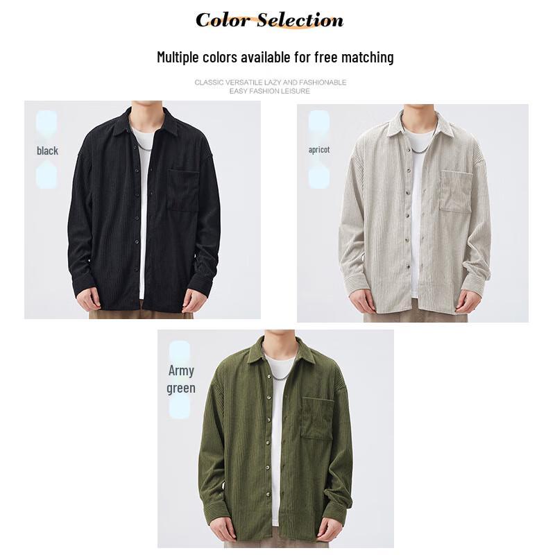 Jeanswest Men's Long Sleeve Striped Shirt Jacket