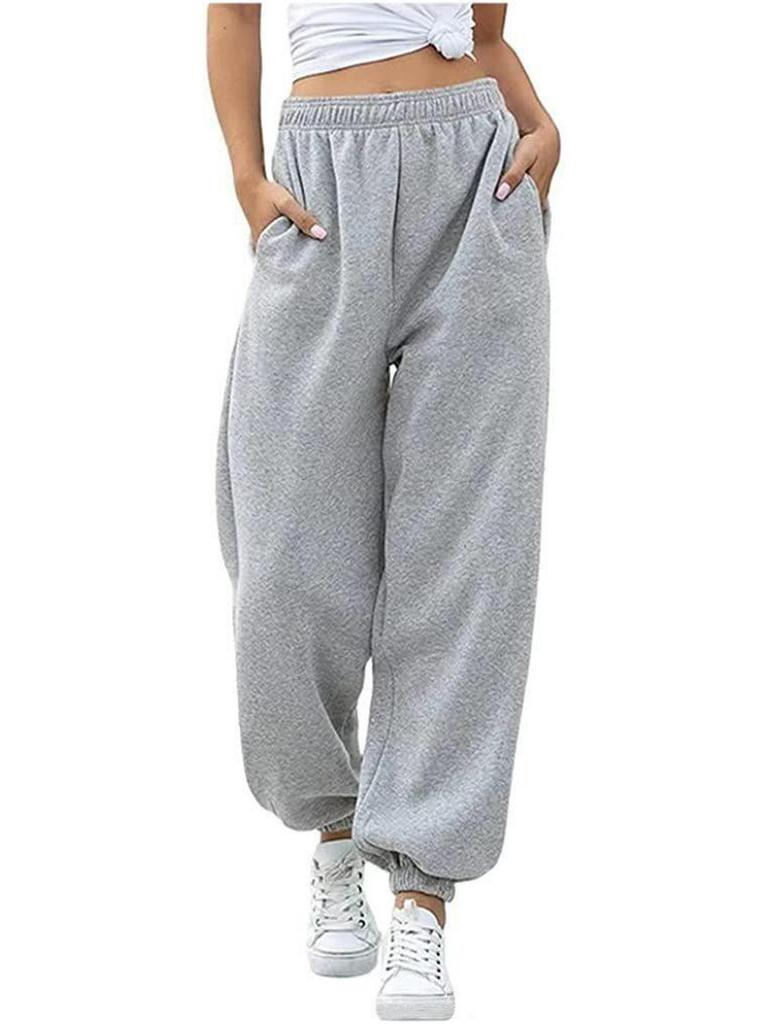 Europäische & Amerikanische Damen High-Waist Casual Sport-Sweathose - Vielseitige Bündchen-Hose für Zuhause