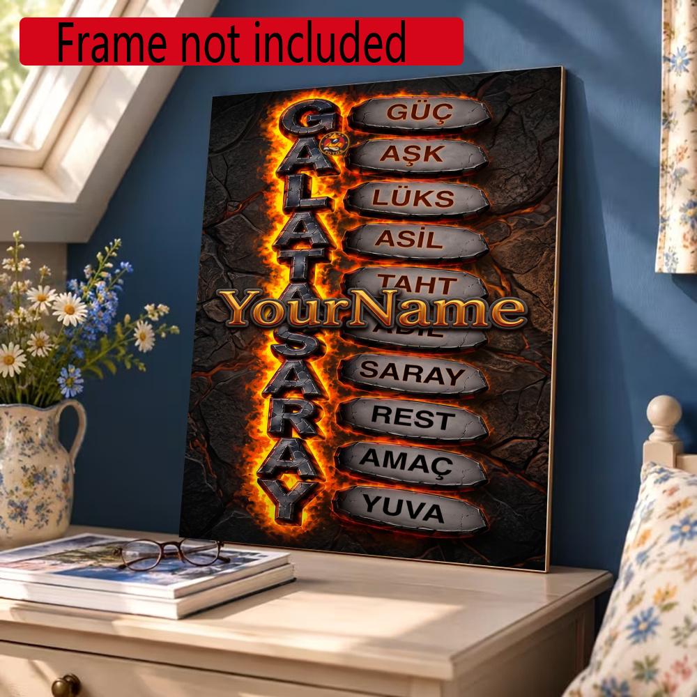Galatasaray Customize Text Diamond Painting Round Diamond Mosaic Suitable For Beginners Diamond Painting Rhinestones Gift Frameless