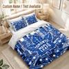 Toronto Maple Leafs Bedding Set, 1 Duvet Cover & 2 Pillowcases Soft Comfortable Bedroom Home Textile Decor