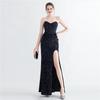 New Symphony Beads Back Strap Corset Corset Side Split Tube Top Fishbone Evening Dress
