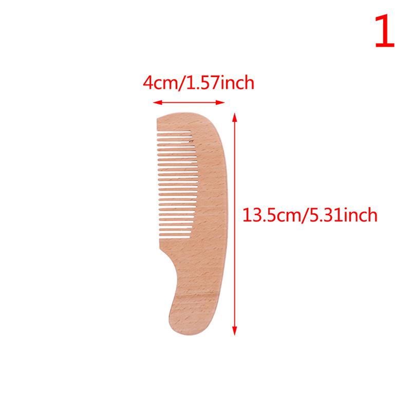 Baby Hair Brush and Comb for Newborns Super Soft Wool Brush with Wooden Handle Natural Bristles Hairbrush Infant Head Massager