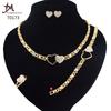 T0245 High Quality 14K Gold Plating Jewelry Women Jewelry Set 14k Gold Plating Diamond XOXO Jewelry Set