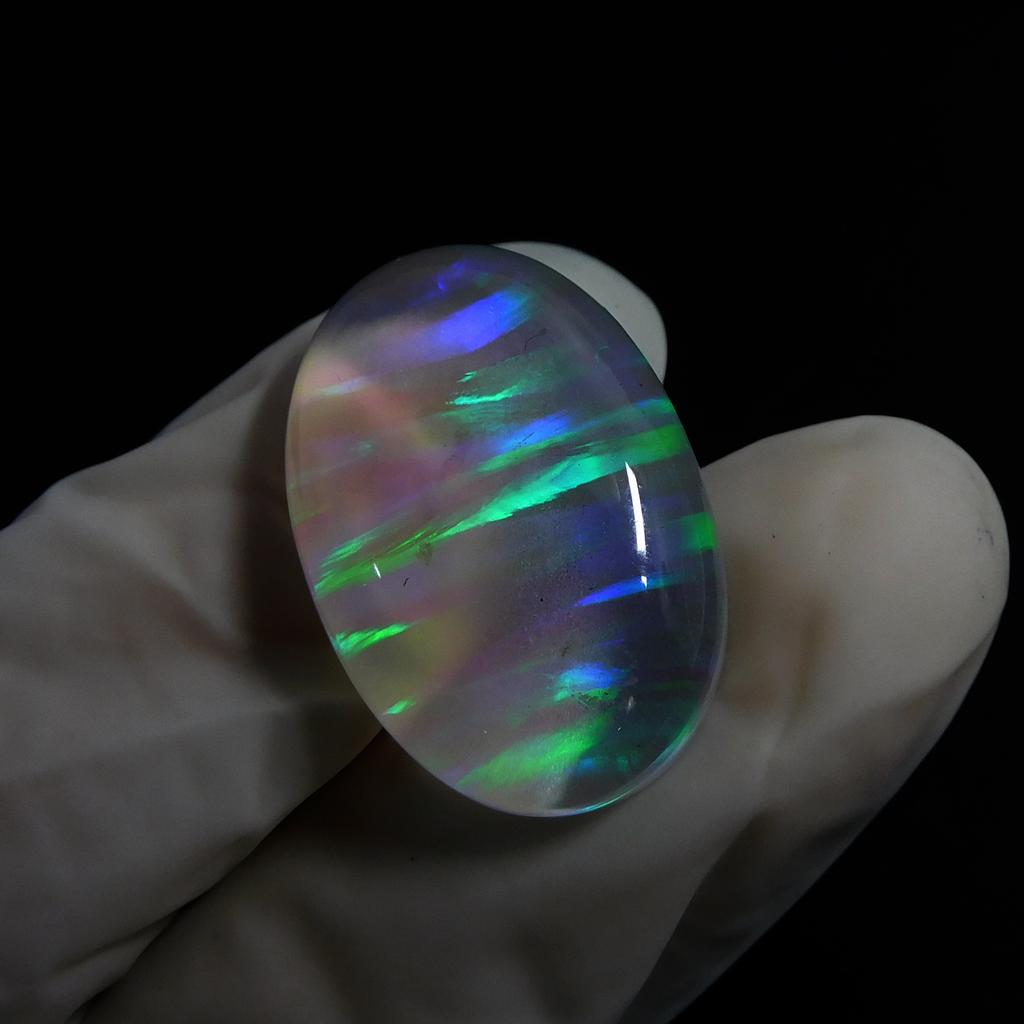 Lab-Created Opal Loose Gemstone Boulder 22.35 ct Multi Color Oval Cut October Birthday Birthstone