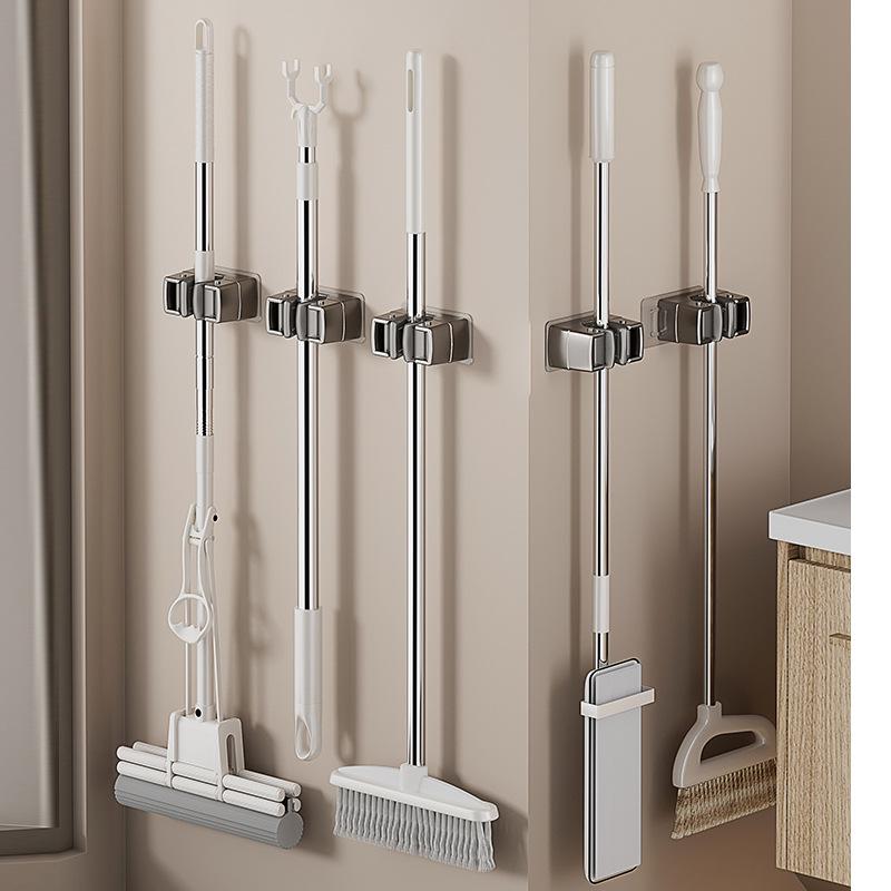 Traceless Wall-Mounted Mop and Broom Holder Clips