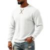 Men S Casual Jacquard Loose Fit Round Neck Long Sleeve Sweatshirt