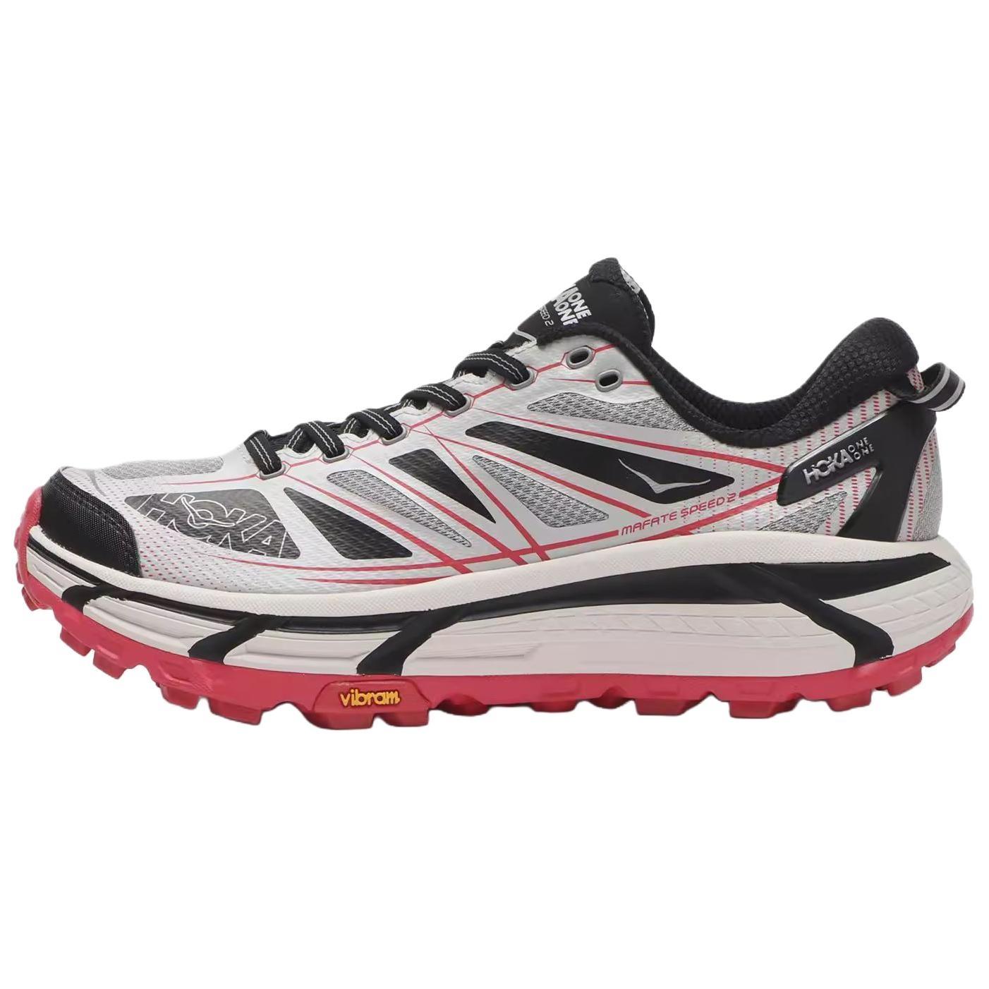 HOKA ONE ONE Mafate Speed 2 Grey Red White Men s 1126851-GTCG