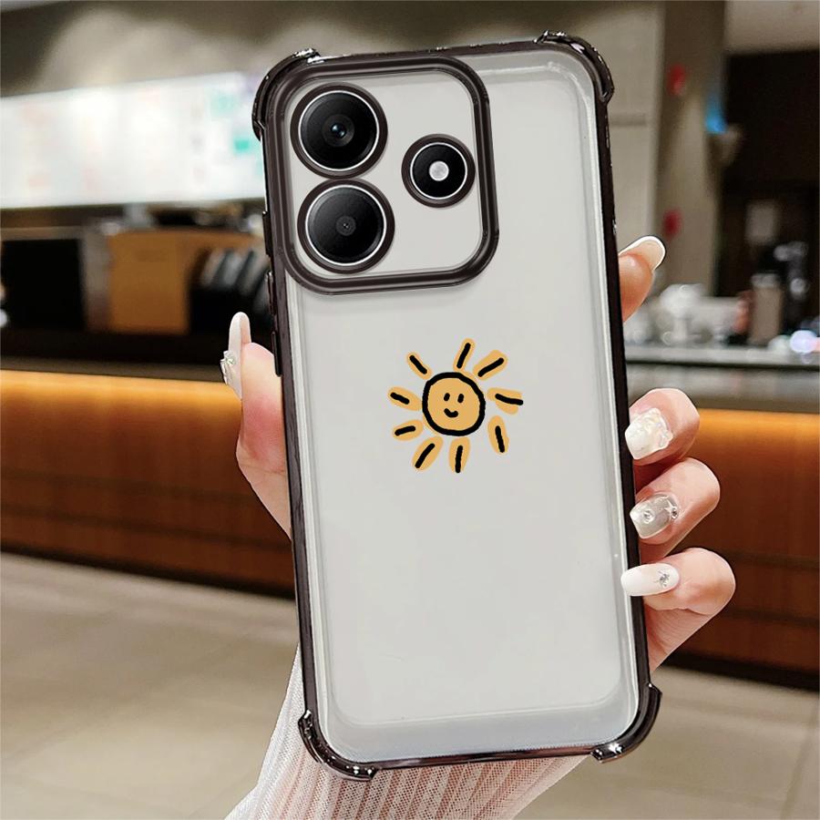Phone Case for Redmi Note 10 Pro 10 Lite 12 Pro 10s 9S 11s 11 14 9Pro 13 Soft Cover Cartoon Sun Moon