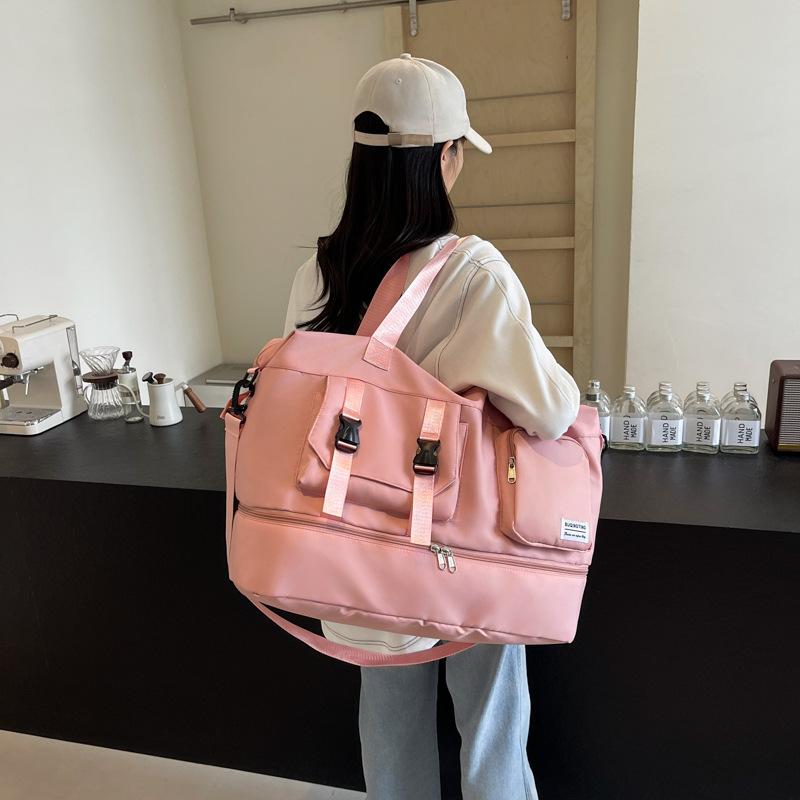 Casual Fashion Travel Crossbody Shoulder Bag With Dry Wet Separate Pocket Outdoor Camping Hiking Overnight Storage Duffel Bags