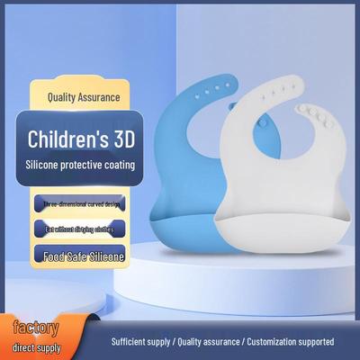 Waterproof, Oil-proof Silicone Bib for Children - Easy To Clean, Anti-stain, Food-grade Material