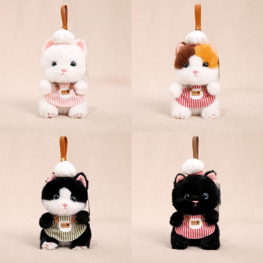 Sweet Decor Cat Plush Doll With Short Pile Cotton For Gift And Collection