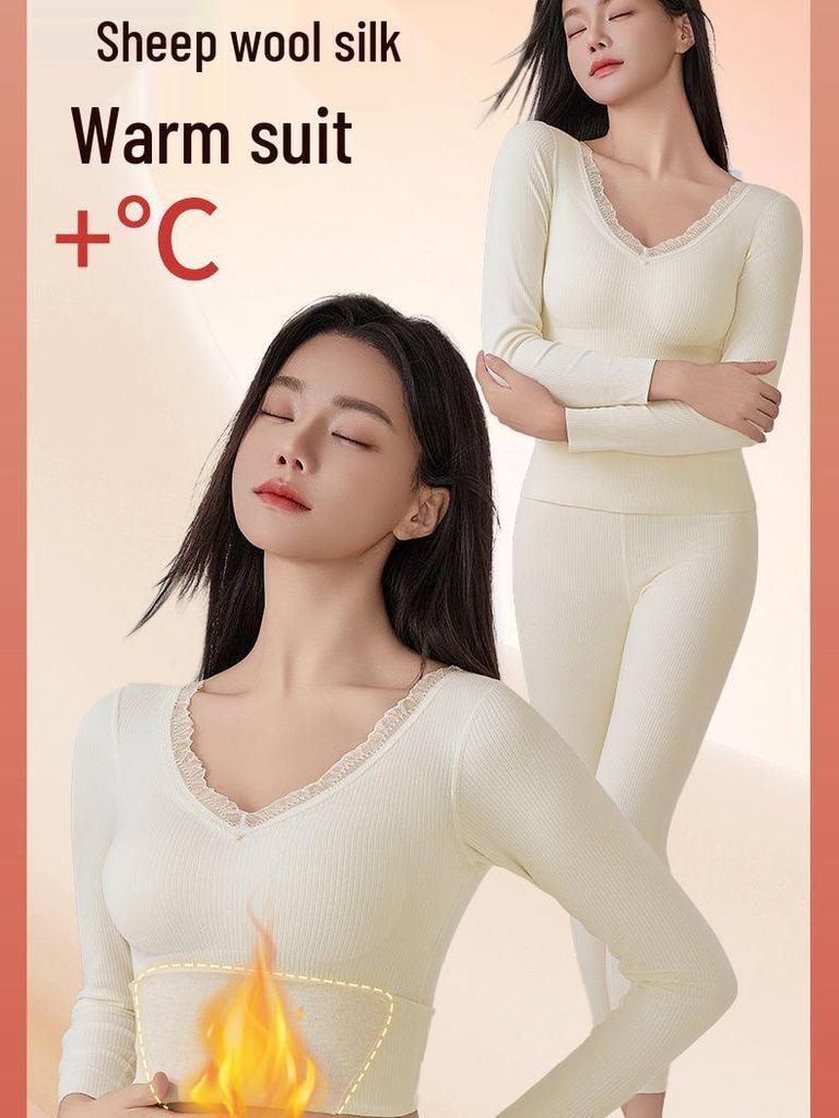 Damen Thermoset: Warme, formende Herbst- und Winter-Basisschicht mit Brustpolstern - Kältebeständig und vielseitig für den Lagenlook