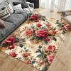 Vintage Floral Pattern Design Carpet Yoga Living Room Room Decor Children's Crawling Mat Doormat Area Rug Games Mat