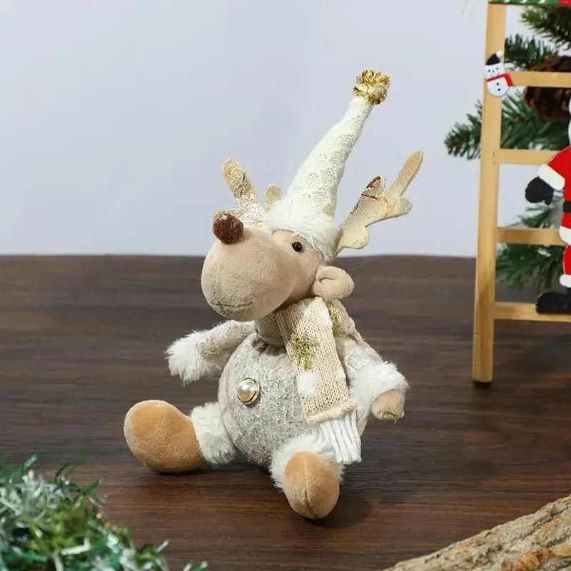 New Creative Christmas Decorations Ski Santa Reindeer Snowman Dolls For Home Holiday Party Decorations Christmas Gifts