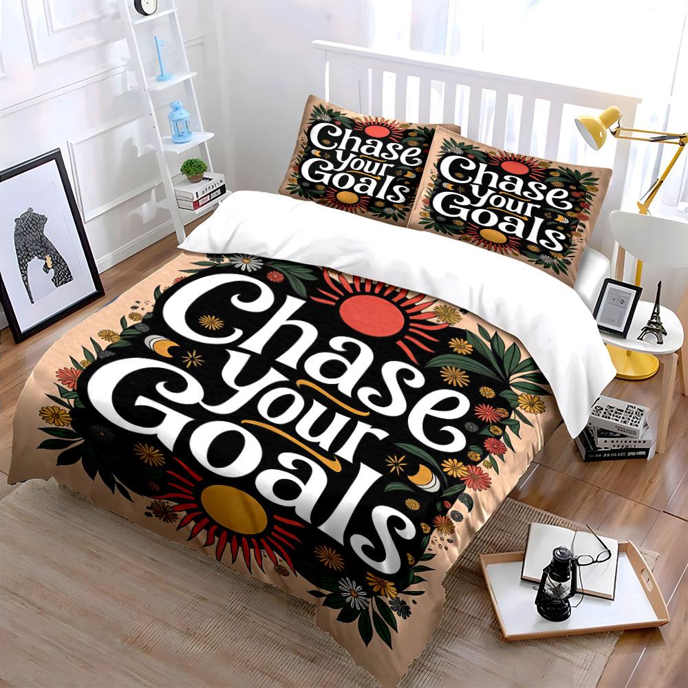 Sun, moon, flowers, text. Bedding sets Duvet cover sets Duvet covers Pillowcases(1 * Duvet Cover 2 * Pillowcases without duvet insert)