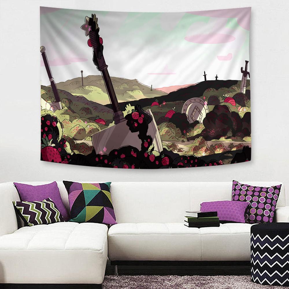 Cartoon Steven Universe Anime Tapestry Hanging Tarot Hippie Wall Rugs Dorm Home Decor