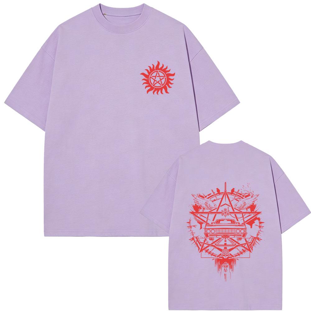 Supernatural Graphic Tshirt Summer Unisex Women Fashion Casual Soft Cotton Short Sleeve Unisex Cosplay Oversized Crewneck Tshirt
