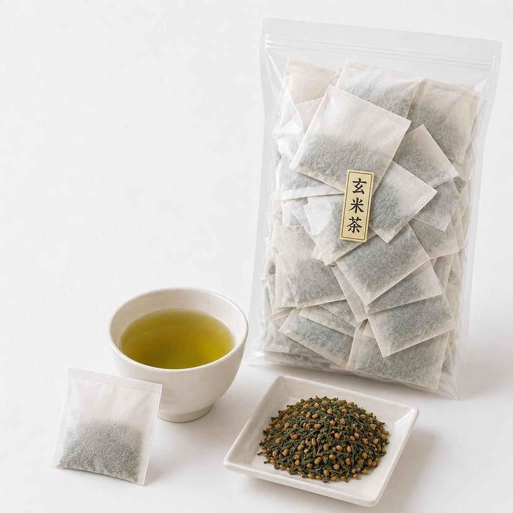 Shizuoka Tea Daisan BulkCommercial Use Domestic 1kg Bulk Bags 10g 100 Pack (Genmaicha)