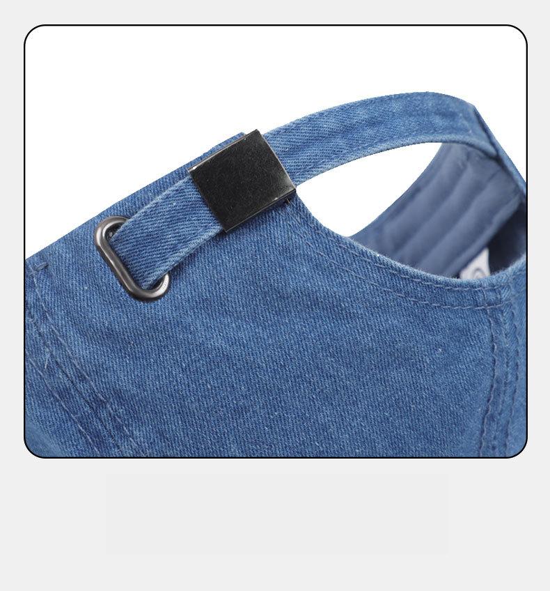 Denim Letter Embroided Baseball Caps For Women Washed Cotton Jeans Adjuatable Cap Casual Oudoor 4 Season Wear Sun Hat For Female