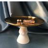 Keramikteller Hase 8 Zoll 10 Goldfarbener Edelstahl Dessertkuchen Tablett Schmuck Kosmetik Aufbewahrung