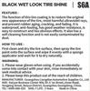 Black Wet Look Tire Shine Dressing,for a Whole New Level of Shine and Depth of Black,Safe for Cars,Trucks,Motorcycles,RVs & More
