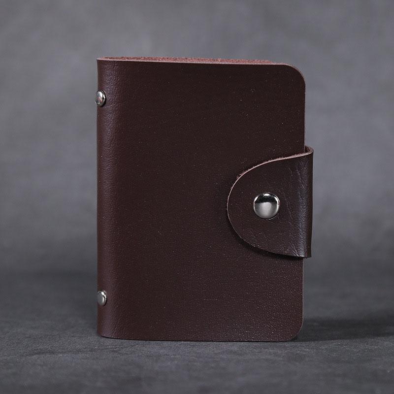 Hasp Leather 24 Slots Bits Business Card Bag Card Case Men Women ID Holders Bank Credit Card Organizer Bags Passport Card Wallet