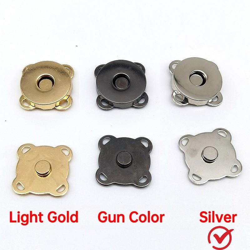 

30 Sets Magnetic Snap Buttons 18mm Magnetic Button for Clothes Bags Purses Sewing on Magnetic Snaps for Fabric DIY Craft(Silver,Gun Color,Light Gold) 18mm-3 Pairs