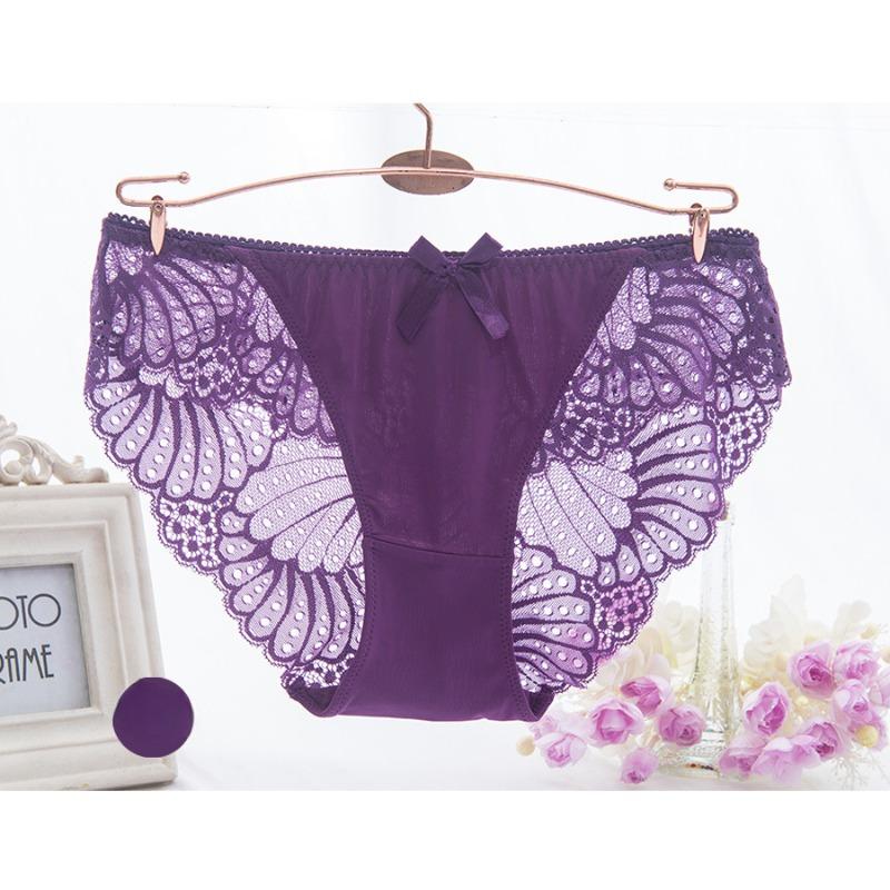 Zvýšení Nízké kalhotky v pase ledové hedvábné spodní prádlo Sexy svůdné spodní prádlo Krajkové kalhotky