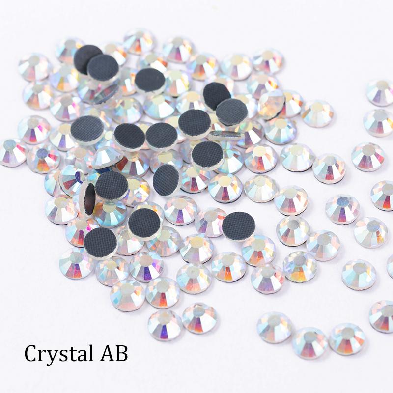 SS4-SS30 Multi-color Red Crystal Hot Fix Rhinestone Crystal Super Glitter Hot Fix Strass Iron On Rhinestones For Fabric Garment