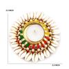 Handmade Metal Tea Light Candles Holder for Diwali Decorations - 4 Pcs Heavy Design Decorative Diya Tealight Candle Holder