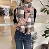 Imitationskaschmir Damen Schal Winter Schal und Wickeltuch Bandana Pashmina Quaste Damen Foulard Dicke Decke Unifarben