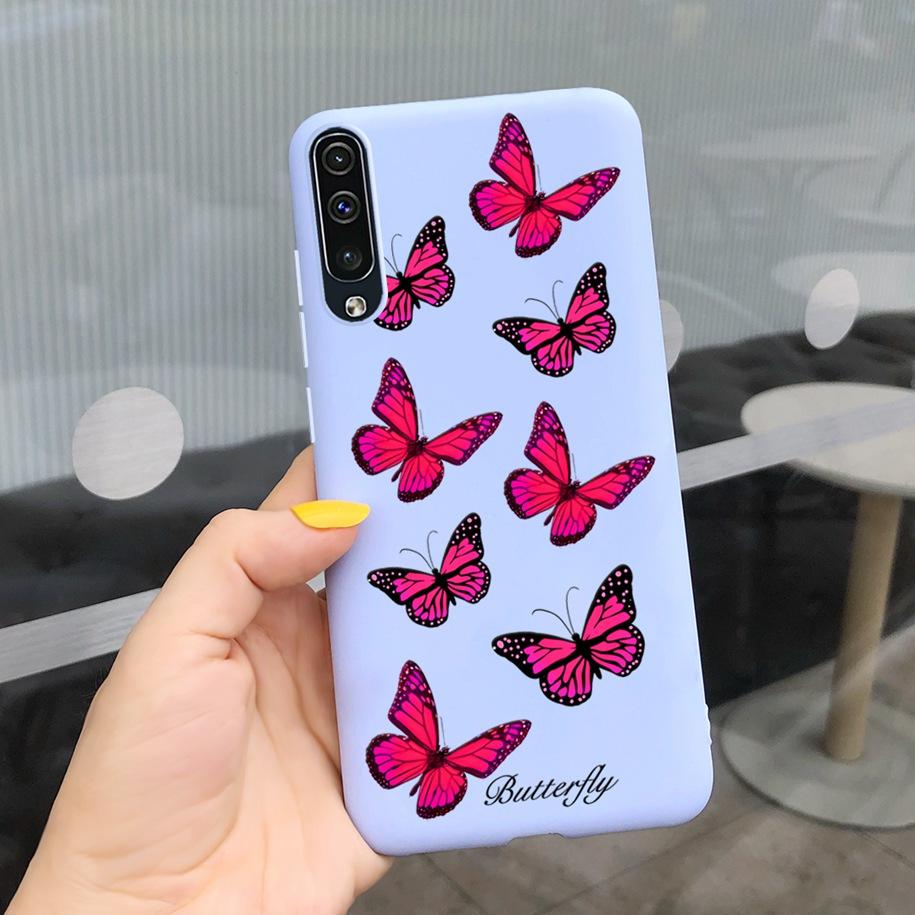 For Samsung Galaxy A70 Case Soft Rubber Tpu Phone Case Purple Lavender Cover For Samsung A70 2019 Case A 70 Back Cover A70s Case