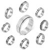 Rotatable Titanium Steel Star Moon Meditation Ring - European & American Style