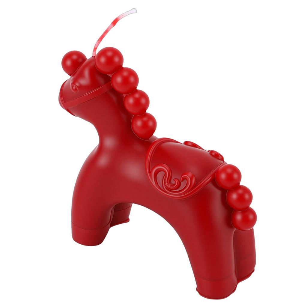 Scented Candle 80percent  Paraffin Wax 20percent  Soy Wax Red Horse Shape Aromatherapy Candle for Home Ornament Present