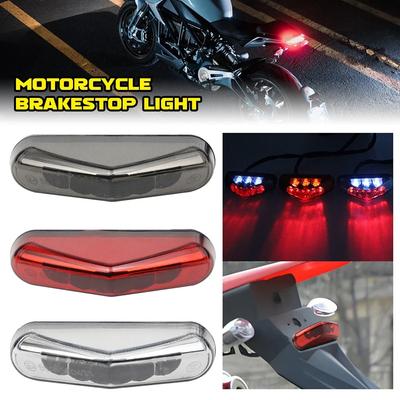 Motorbike LED Tail License Light 12V Rear Brake Lamp For Pit Dirt Bike ATV Chopper Scooter Cruiser Mini Number Plate Taillight