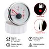 0-190 Ohm Fuel Level Sensor+52mm Fuel Level Gauge with Warning Light Red LED Oil Tank Meter Indicator for Car Boat Marine custom