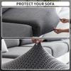 1Pc Stretch Sofa Cover - Modern Non-Slip Couch Protector, Elastic Slipcover For Living Room, Fits L-Shaped & All Seat Sofas