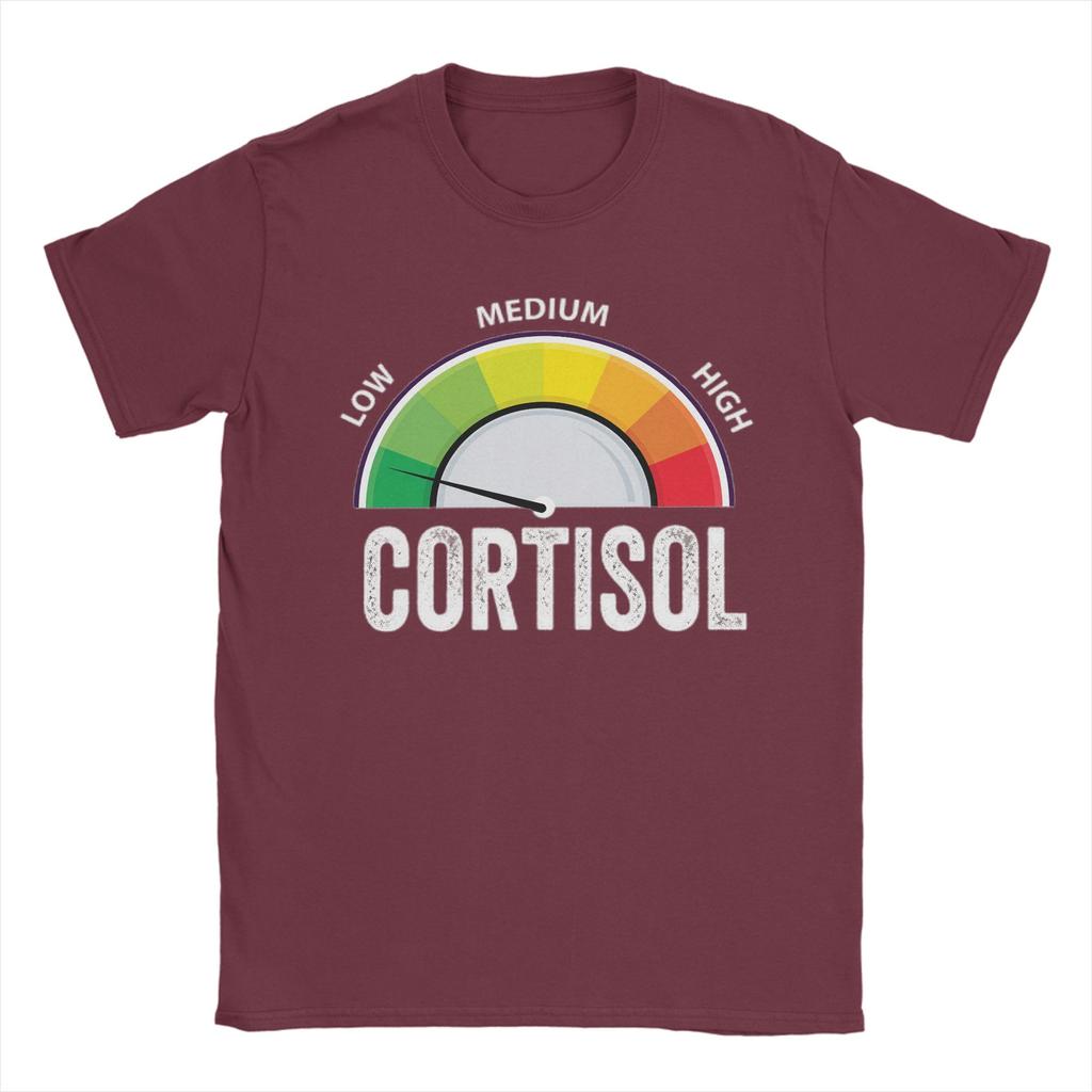 Low Cortisol Levels Hot Meme T Shirt Unisex Cotton Awesome TShirts O Neck Tees Short Sleeve Tops 4XL 5XL 6XL
