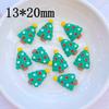 20PCS Cute cartoon Santa Claus, deer head, Christmas tree Resin Crafts Scrapbooking Phone Decor Embellishments DIY Accessories