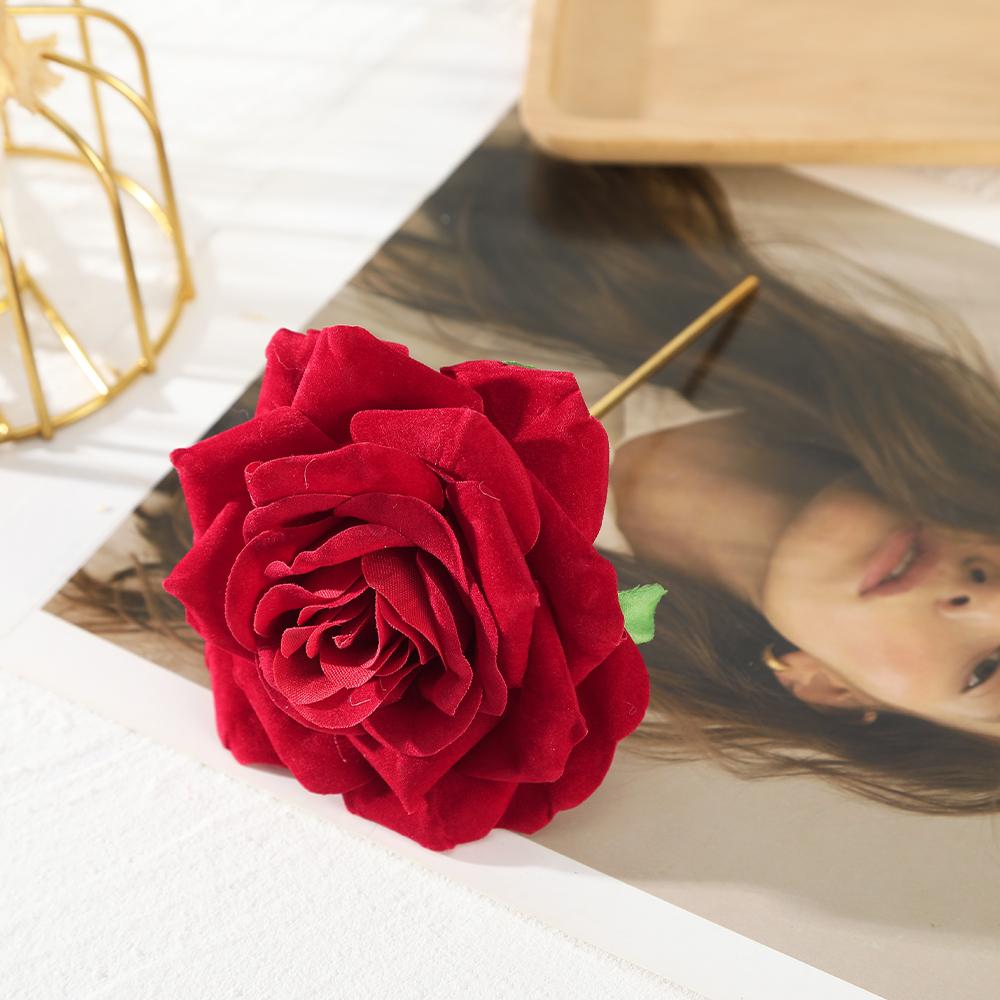 

Красная роза цветок палочки для волос для женщин романтические фестивальные заколки для волос девушки модные элегантные заколки для волос для хвостика аксессуары для волос