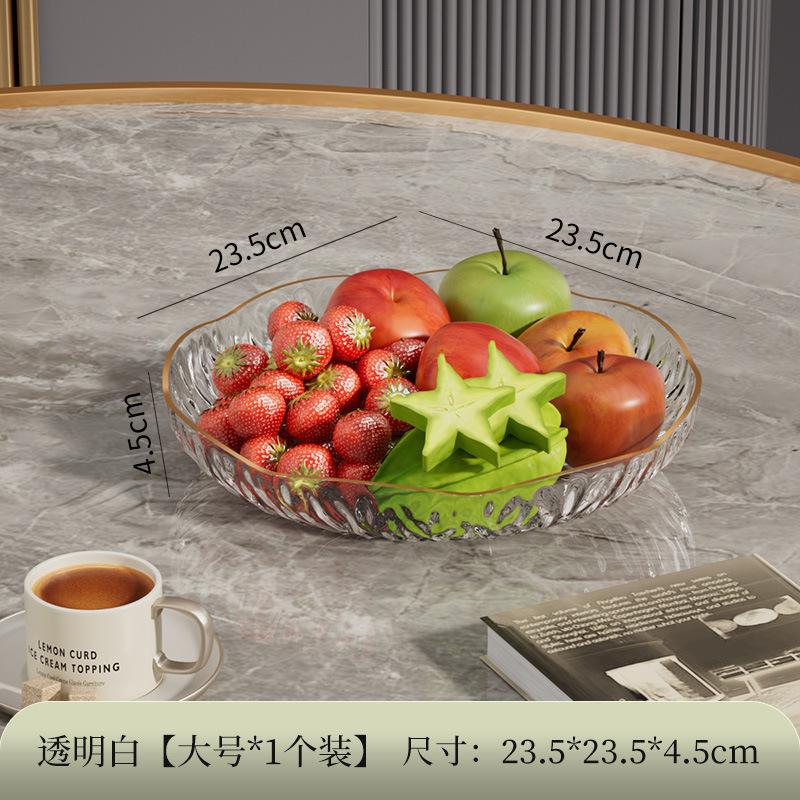 Daily Dining Kitchen Spitting Bone Saucer Plastic Flower Fruit Plate High Sense Household Tea Table Fruit Plate Dessert Snack Plate
