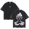2026 Anime Dragon Ball Majin Vegeta Printed T-shirt Men's and Women's Washed T-shirt High Quality Vintage Cotton T-shirt Tops