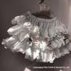 Sweet White Puffy Lace Ballet Skirt - Petite, High Waist, Elastic Waistband