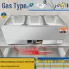 Commercial Gas-Powered Countertop Warming Table with Soup Pot for Fast Food Stalls