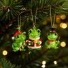 Transluzente Stil-Ornamente Faux-Kristall-Frosch Adventskalender 2026, 24 Tage Weihnachten Countdown mit Ritualzubehör Tier-Ornament, Lustig