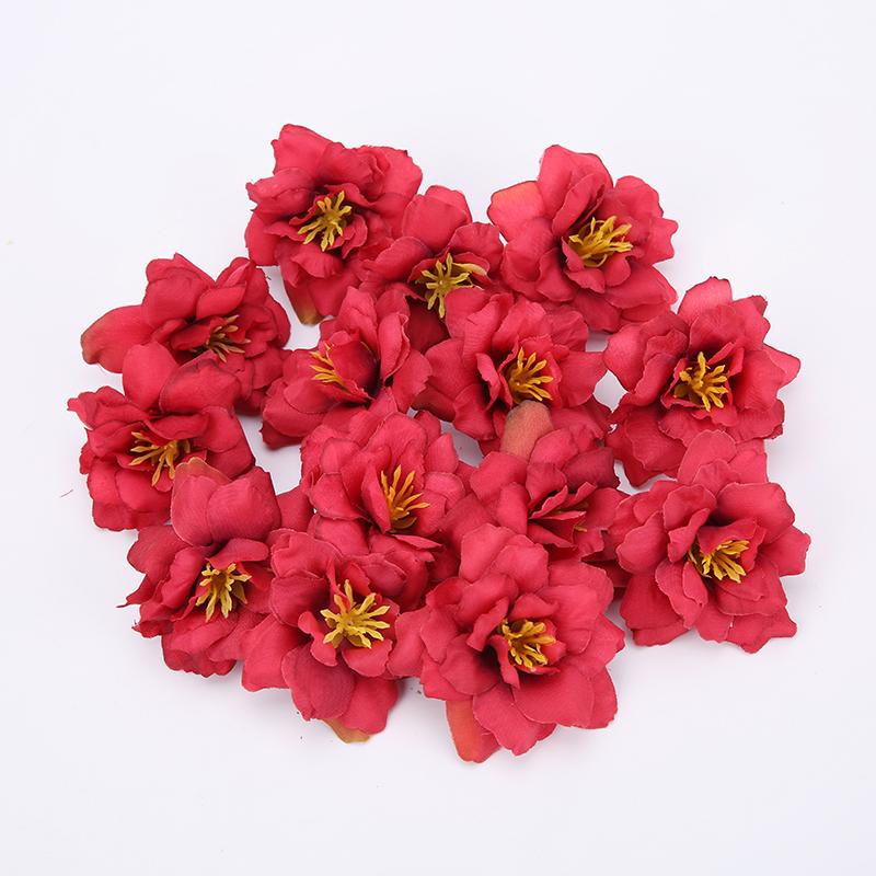10/20Pcs 5cm Artificial Flowers Heads Wedding Party Decoration Home Room Decor DIY Wreath Scrapbook Gift Box Craft Fake Flowers