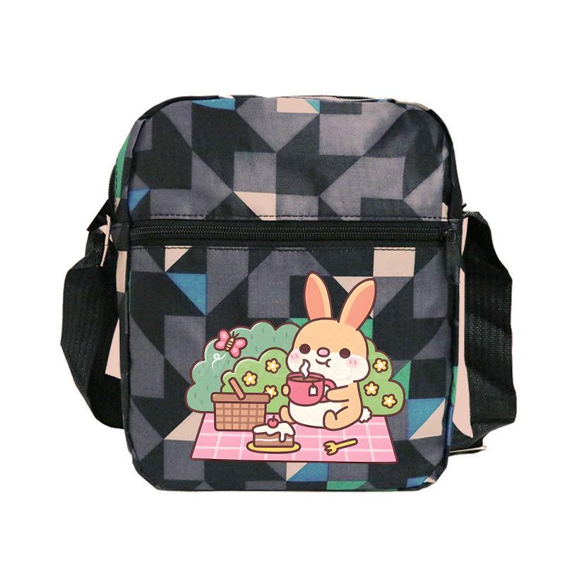 Cute printed shoulder bag casual multi-functional oblique span bag small bag student stationery bag