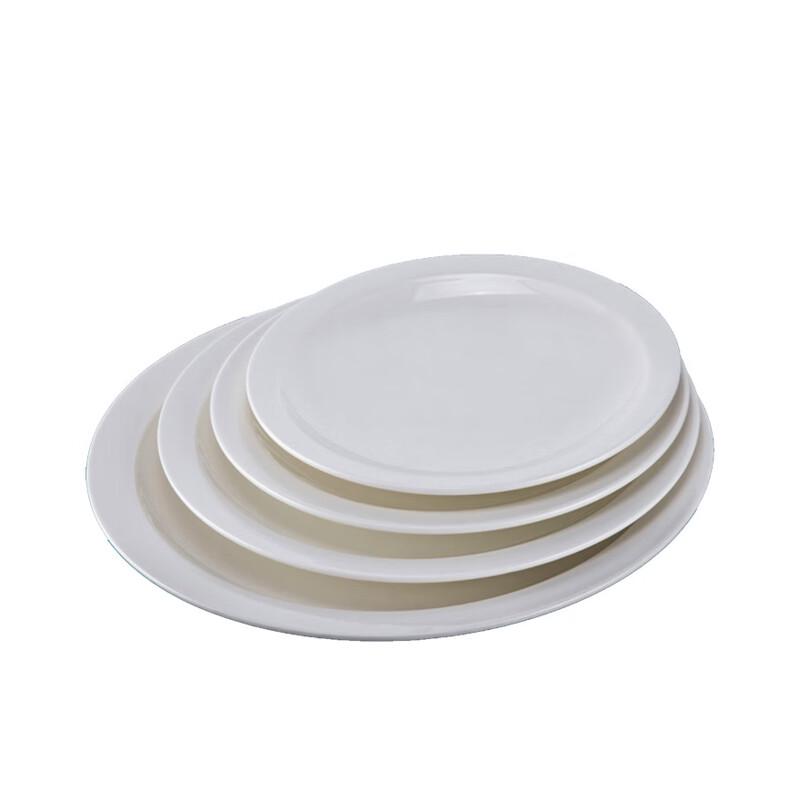 ZHISHI 10.25-inch Ceramic Flat Dinner Plates (4-Pack)